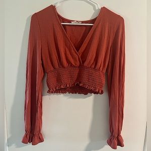Coral Cropped long sleeve